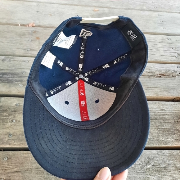 TaylorMade New Era 9Fifty M3 Tour Hat navy blue embroidered golf baseball hat - Picture 12 of 16